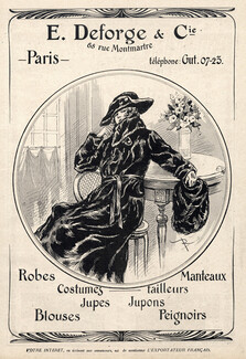 E. Deforge & Cie 1918 Coat, Fashion Illustration