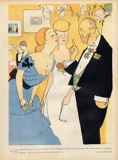 Paul Iribe 1906 Elegant Parisienne Evening Gown