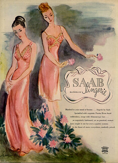 Saab (Lingerie) 1946 Nightgown