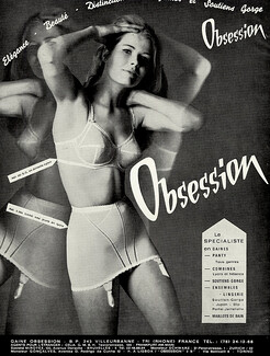 Obsession (Lingerie) 1969 Bra, Panty — Advertisement