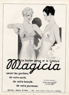 Magicia (Lingerie) 1935 René Vincent Girdle Bra