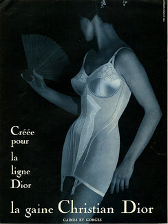 Christian Dior (Lingerie) 1956 Combiné, Gaine, Créée pour la ligne Dior