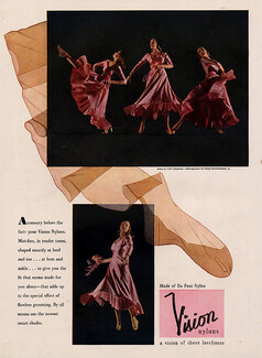 Vision (Stockings) 1955 Dress by Ceil Chapman, Photo Bartholomew