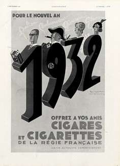 Régie Francaise 1931 Tobacco Balto, Ambassadeur, Primerose, Gitanes, Henry Le Monnier
