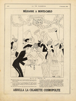 Abdulla 1921 Mélisande Monte-Carlo, Fish n°12, Nouvel An, French Cabaret