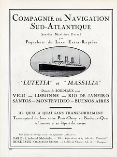 Compagnie Sud-Atlantique 1929 Lutetia & Massilia