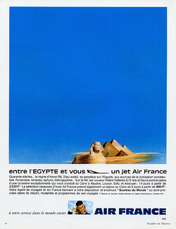 Air France 1968 Egypt Sphinx