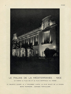 Palais de la Méditerranée 1935 Le Majestic Hotel, Casino Gambling, Nice