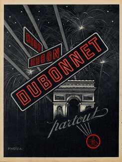 Dubonnet 1953 Virtel, Arc De Triomphe, Fireworks