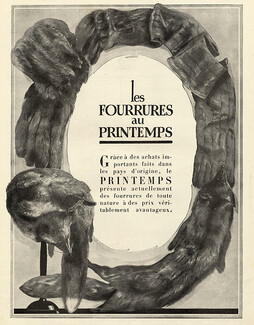 Au Printemps 1925 Les Fourrures, Furs, Fox