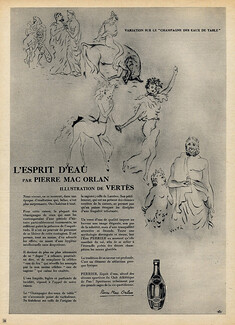 Perrier 1942 Vertès, Texte Pierre Mac Orlan