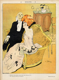 Galanis 1906 Society lifes Elegant Parisienne Art Nouveau Style Dress