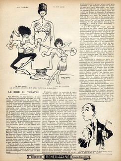 Gus Bofa 1910 Max Dearly Eve Lavalliere Caricature Le Bois Sacré