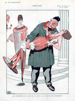 Georges Léonnec 1913 Mysteries of Rue de la Paix, Dummy Fashion Evening Gown