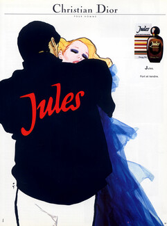 Christian Dior (Perfumes) 1984 Jules, Fort et Tendre, René Gruau