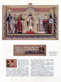 Anna Iaroslawna Reine de France, 1941 - Ivanoff Russian Marriage Story Document Medieval Costumes, Text by Maurice Paléologue, 8 pages