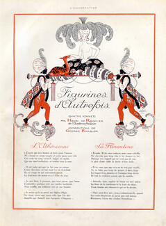Figurines d'Autrefois, 1921 - George Barbier Persian Costume, Texte par Henri de Régnier