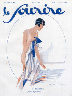 Henry Fournier 1926 Nude, Bathing Beauty