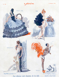 Henry Fournier 1926 Hairstyle & Dresses Style Josephine Baker, Roaring Twenties, 18th Century Costumes