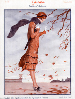 Léo Fontan 1926 Elegant Parisienne Autumn Roaring Twenties