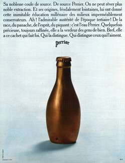 Perrier (Water) 1969 Sa Noblesse Coule de Source... Gold Bottle
