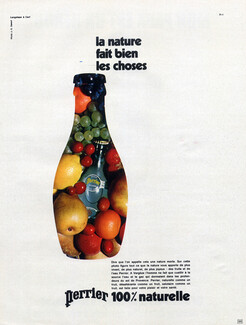 Perrier (Drinks) 1971 La Nature fait bien les Choses...Bottle Fruits