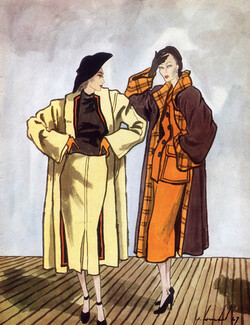 Jeanne Lanvin & Lucien Lelong 1947 Manteau, Suit, Pierre Louchel