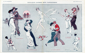 Edouard Touraine 1913 Dancer, Tango Argentin, Rag-Time, Matchitche, Grizzly-Bear