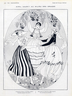 George Barbier 1915 Elegantes, Fashion Summer Dresses