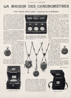 La Maison des Chronomètres, 1908 - Leroy Chronomètre de Marine, Montre de Torpilleur, Montres Pendentifs, Texte par Florian Dieudonné