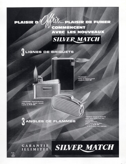 Silver Match (Lighters) 1962 Model Classique, Compound, France