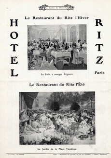 Hotel Ritz (restaurant) 1908 Dining Room & Garden Place Vendôme