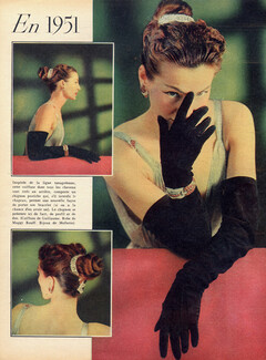 Mellerio dits Meller (Jewels) 1950 Bracelet Art Deco, Guillaume, Tanagréenne Hairpiece Style