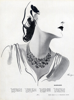 Mauboussin 1939 Gold and Diamond Necklace, Leon Benigni