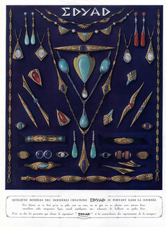 Edyad (Jewels) 1923 Bracelet, Necklace, Earrings, Brooch, Art Deco