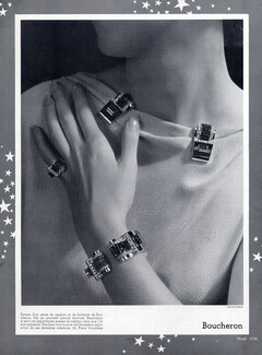 Boucheron (Jewels) 1936 Set Gold Sapphires et Brilliants
