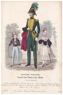 Le Journal des Dames et des Modes 1838 Costume Parisien N°3549 Man Children