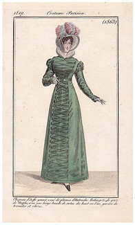 Le Journal des Dames et des Modes 1819 Costume Parisien N°1863