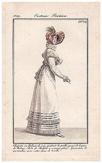 Le Journal des Dames et des Modes 1819 Costume Parisien N°1821