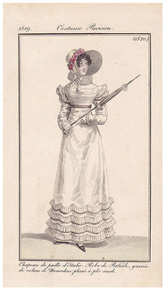 Le Journal des Dames et des Modes 1819 Costume Parisien N°1820
