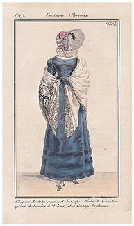 Le Journal des Dames et des Modes 1819 Costume Parisien N°1803