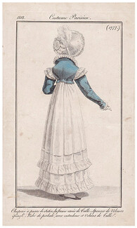 Le Journal des Dames et des Modes 1818 Costume Parisien N°1777