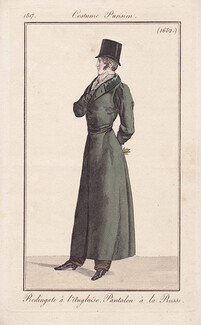 Le Journal des Dames et des Modes 1817 Costume Parisien N°1682 Man