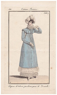 Le Journal des Dames et des Modes 1816 Costume Parisien N°1613 Horace Vernet