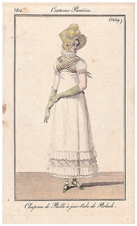 Le Journal des Dames et des Modes 1812 Costume Parisien N°1249