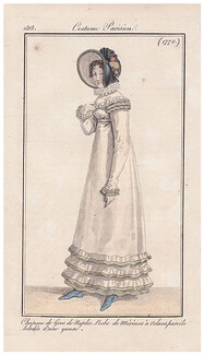 Le Journal des Dames et des Modes 1818 Costume Parisien N°1770