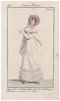 Le Journal des Dames et des Modes 1818 Costume Parisien N°1757