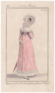 Le Journal des Dames et des Modes 1818 Costume Parisien N°1749