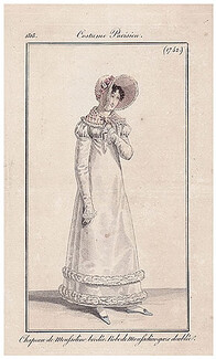 Le Journal des Dames et des Modes 1818 Costume Parisien N°1742