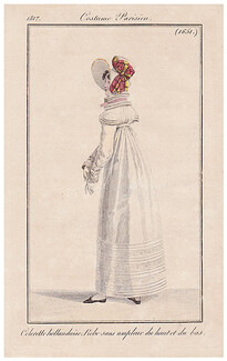 Le Journal des Dames et des Modes 1817 Costume Parisien N°1651